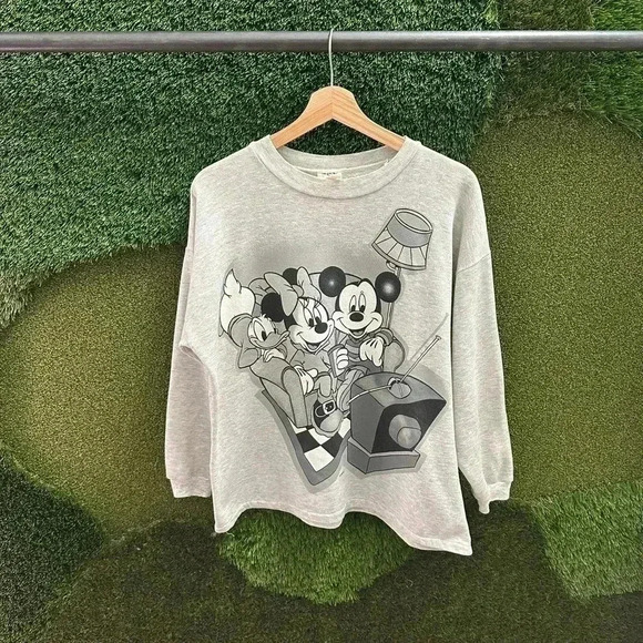 Vintage Disney Mickey Minnie Mouse Donald Duck Crewneck - Picture 1 of 5